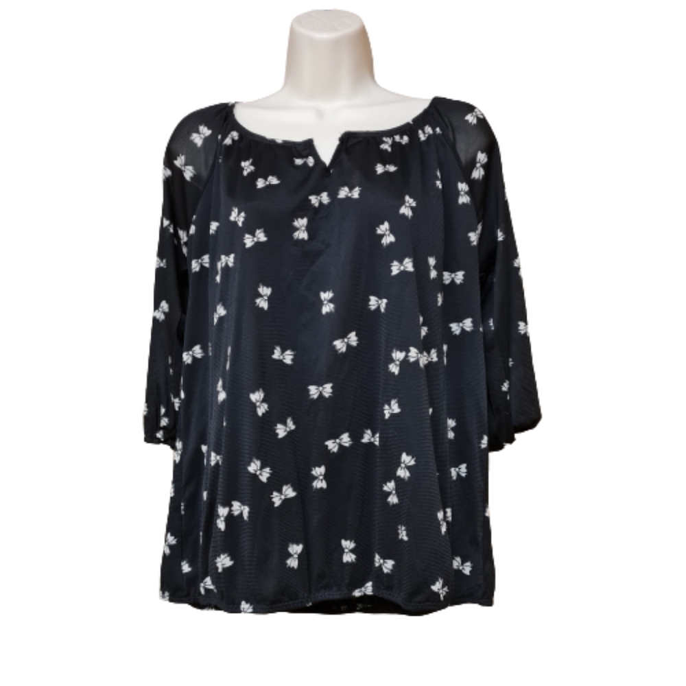 Black Maternity top with bows